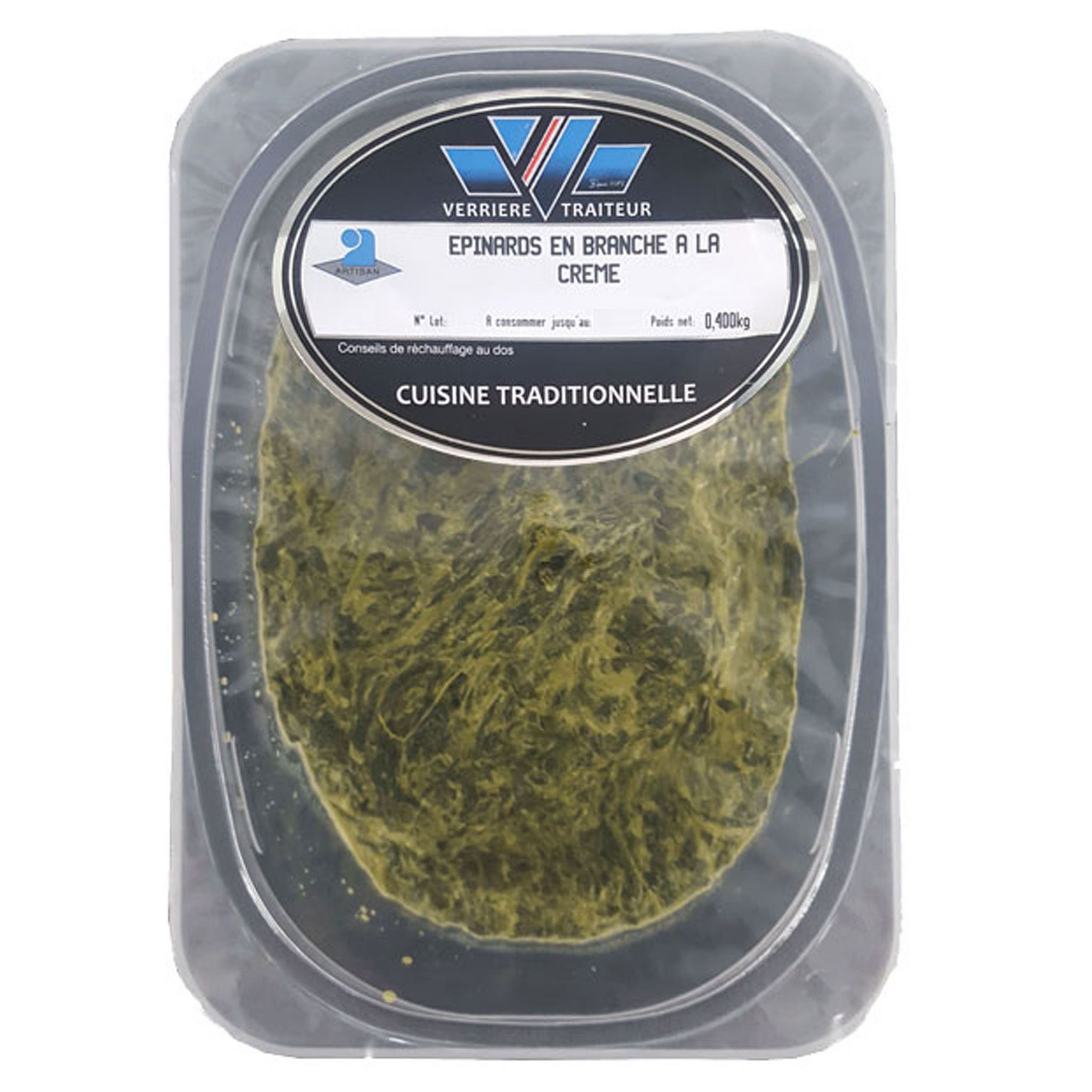 VERRIERE TRAITEUR Epinards en branche à la crème 400g