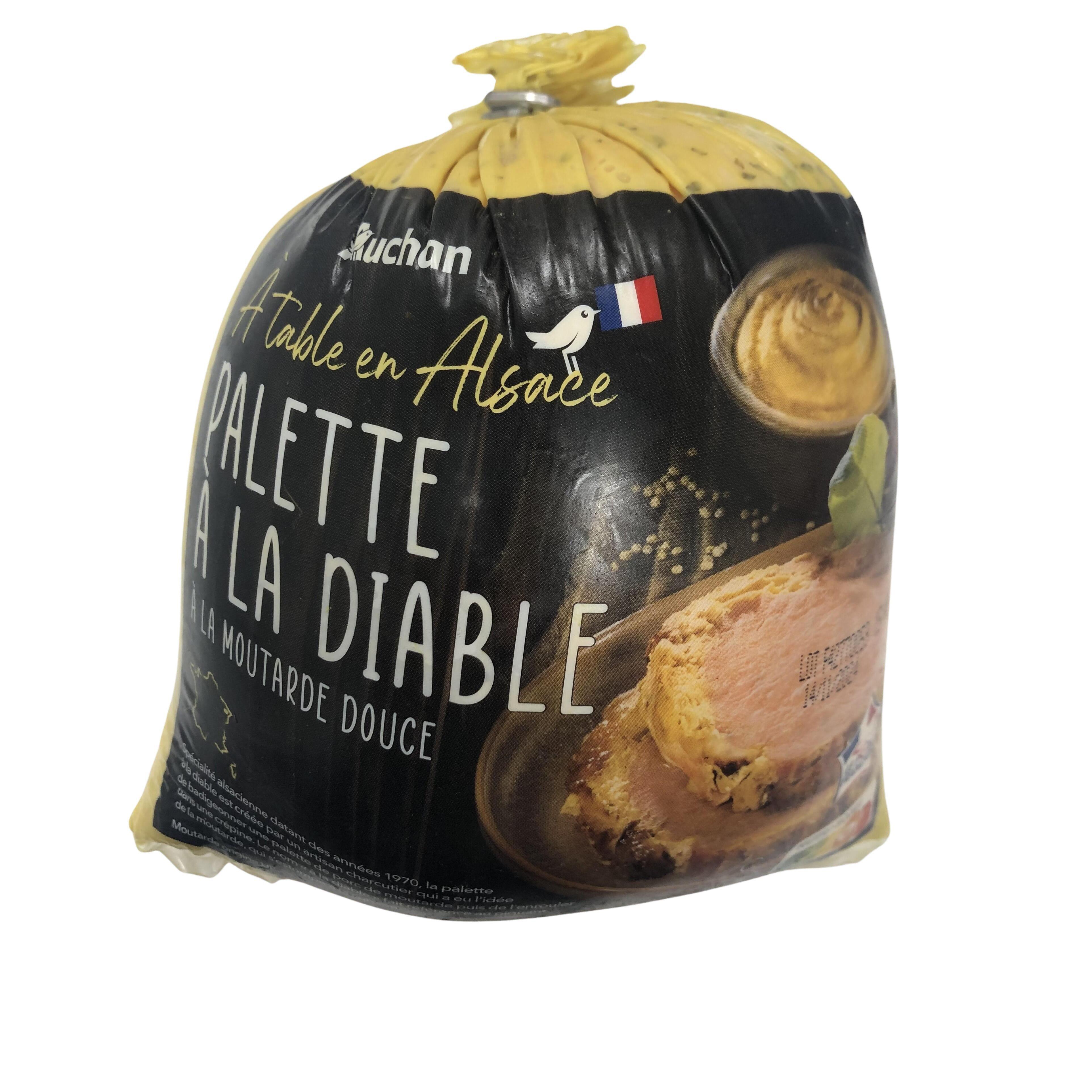 Voir la diapositive 2 : AUCHAN Palette à la diable à la moutarde douce fabriquée en Alsace 1 pièce 1kg