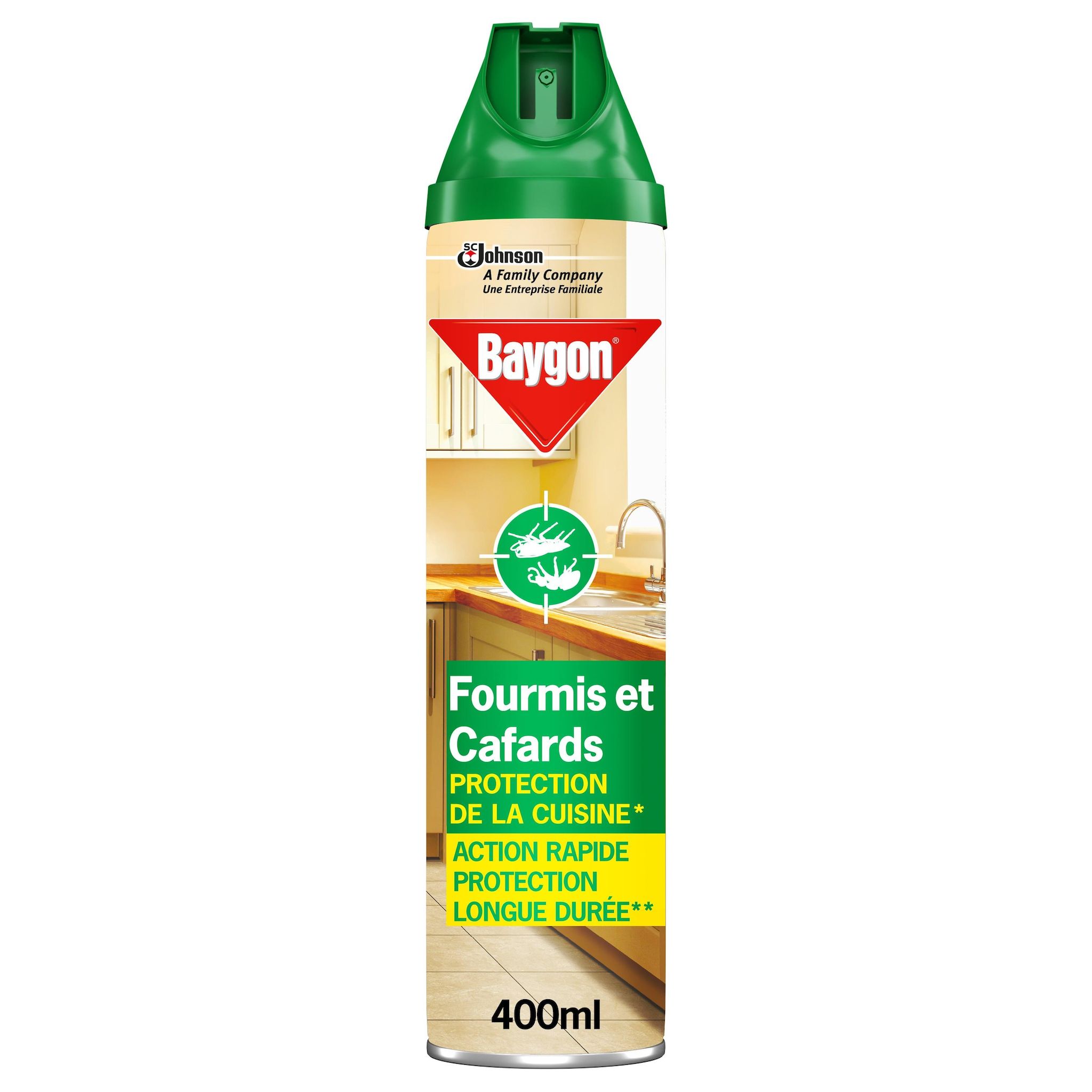 Voir la diapositive 2 : BAYGON Spray anti-fourmis et cafards 400ml