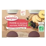 Babybio BABYBIO Petit pot dessert pomme myrtille bio dès 4 mois