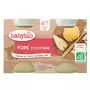 BABYBIO Petit pot dessert poire bio dès 4 mois 2x130g
