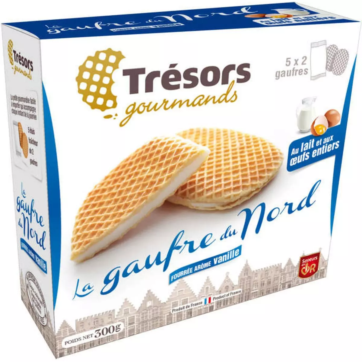 TRESORS GOURMANDS La gaufre du Nord fourrée arôme vanille 300g