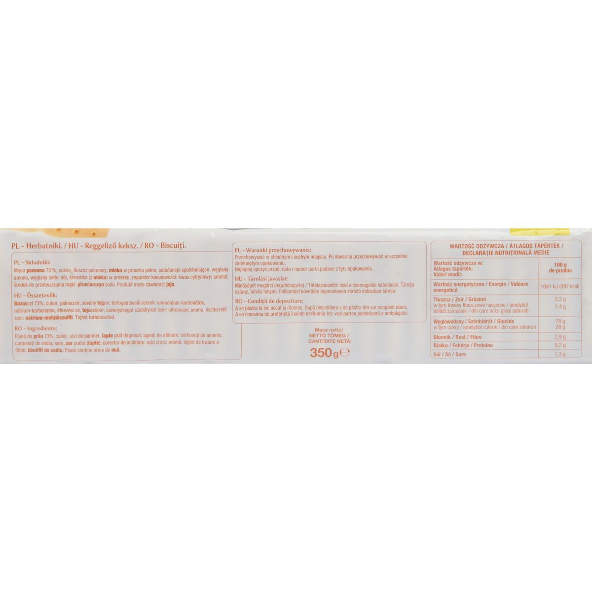 POUCE Biscuits petit-déjeuner 25 biscuits 350g