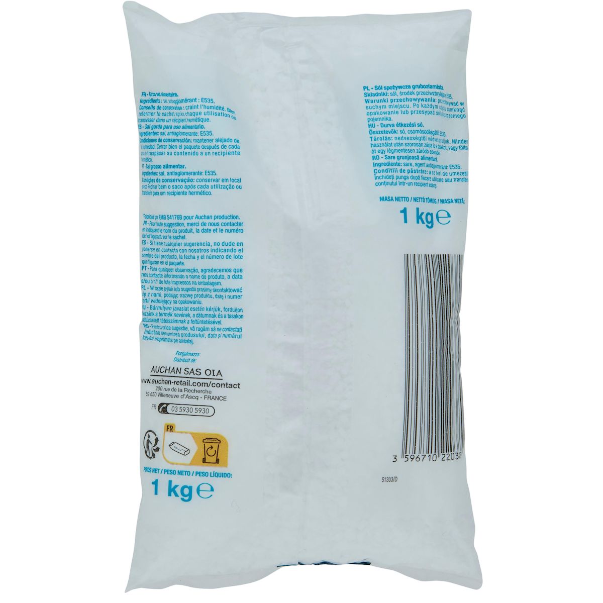 POUCE Gros sel de cuisine 1kg