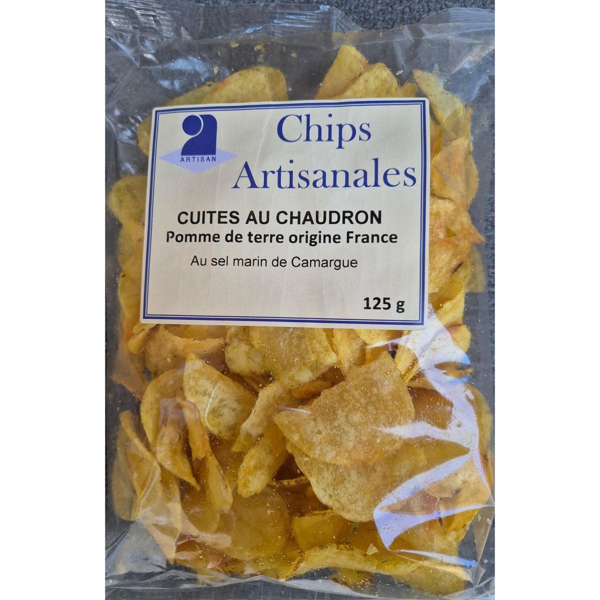 Chips artisanales au sel marin de Camargue 125g