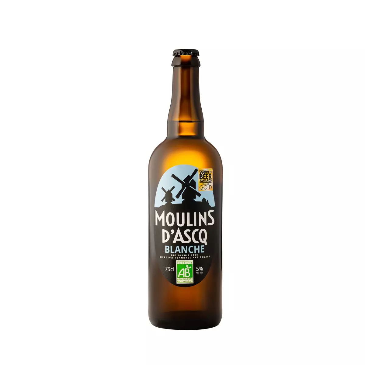 MOULINS D'ASCQ Bière blanche des Flandres bio 5% 75cl