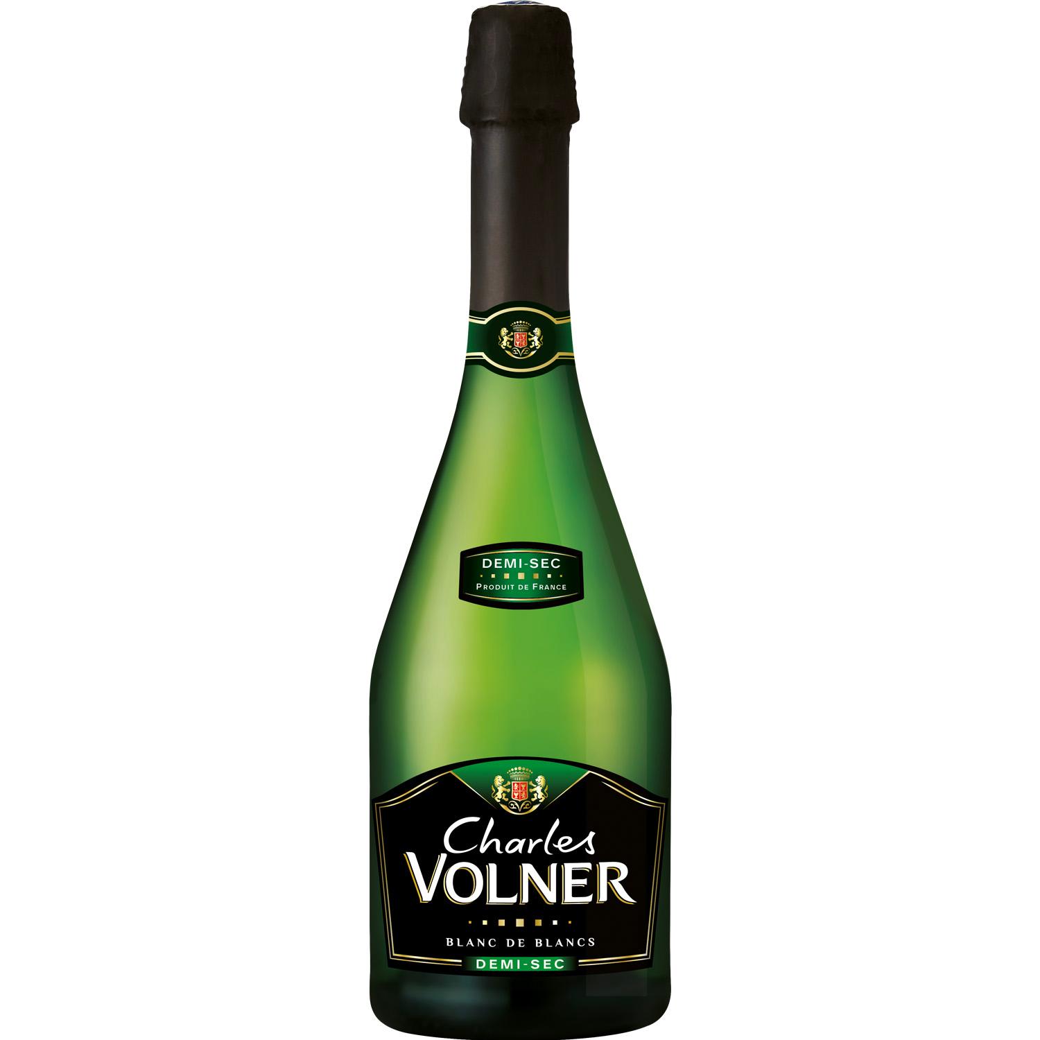 Voir la diapositive 2 : CHARLES VOLNER Vin mousseux blanc de blancs demi-sec 75cl