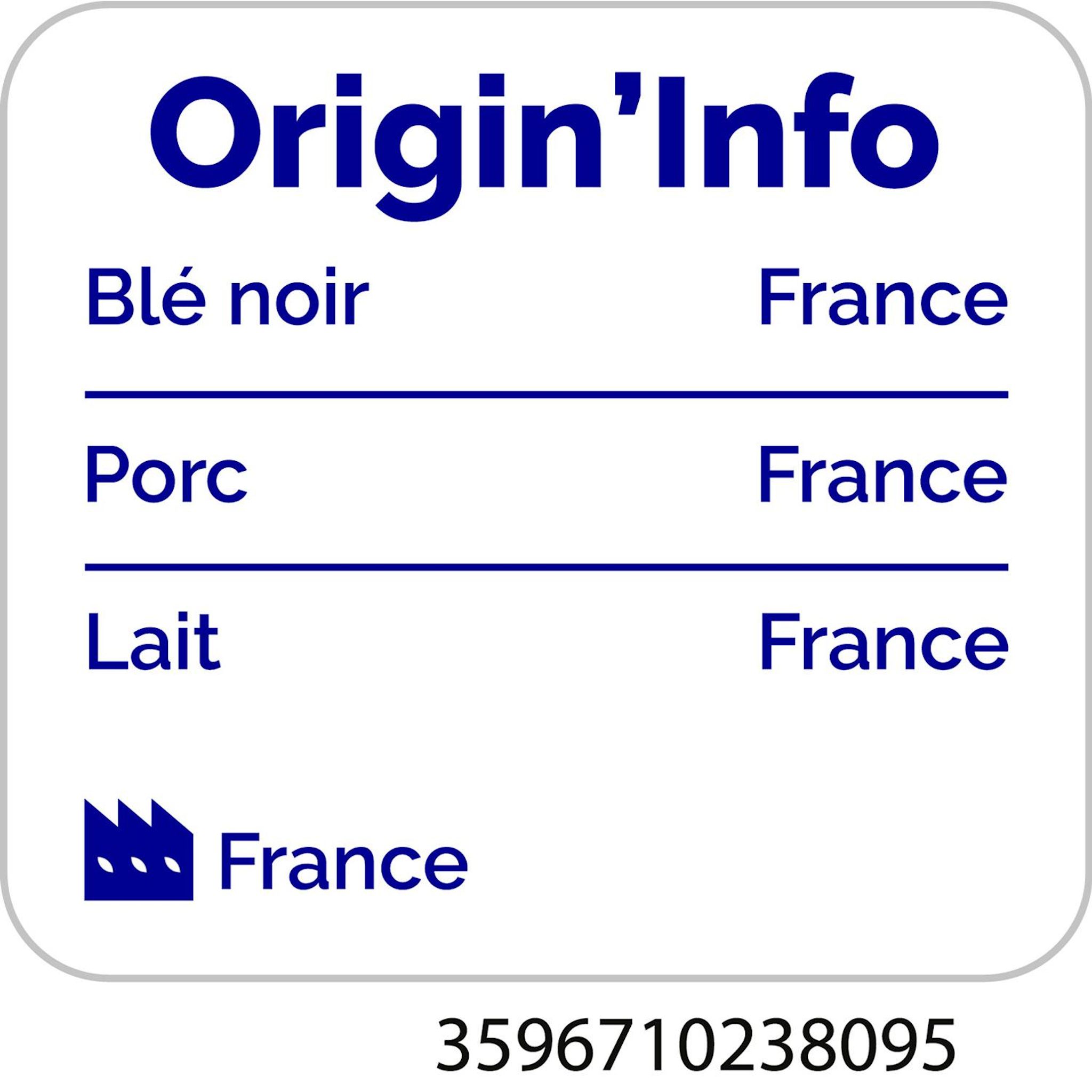 Voir la diapositive 2 : AUCHAN TERROIR Galette bretonne à l'œuf au jambon et à l'emmental 2 pièces 280g