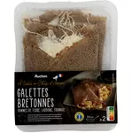 AUCHAN TERROIR Galette bretonne pommes de terre lardons et fromage 2 pièces 280g
