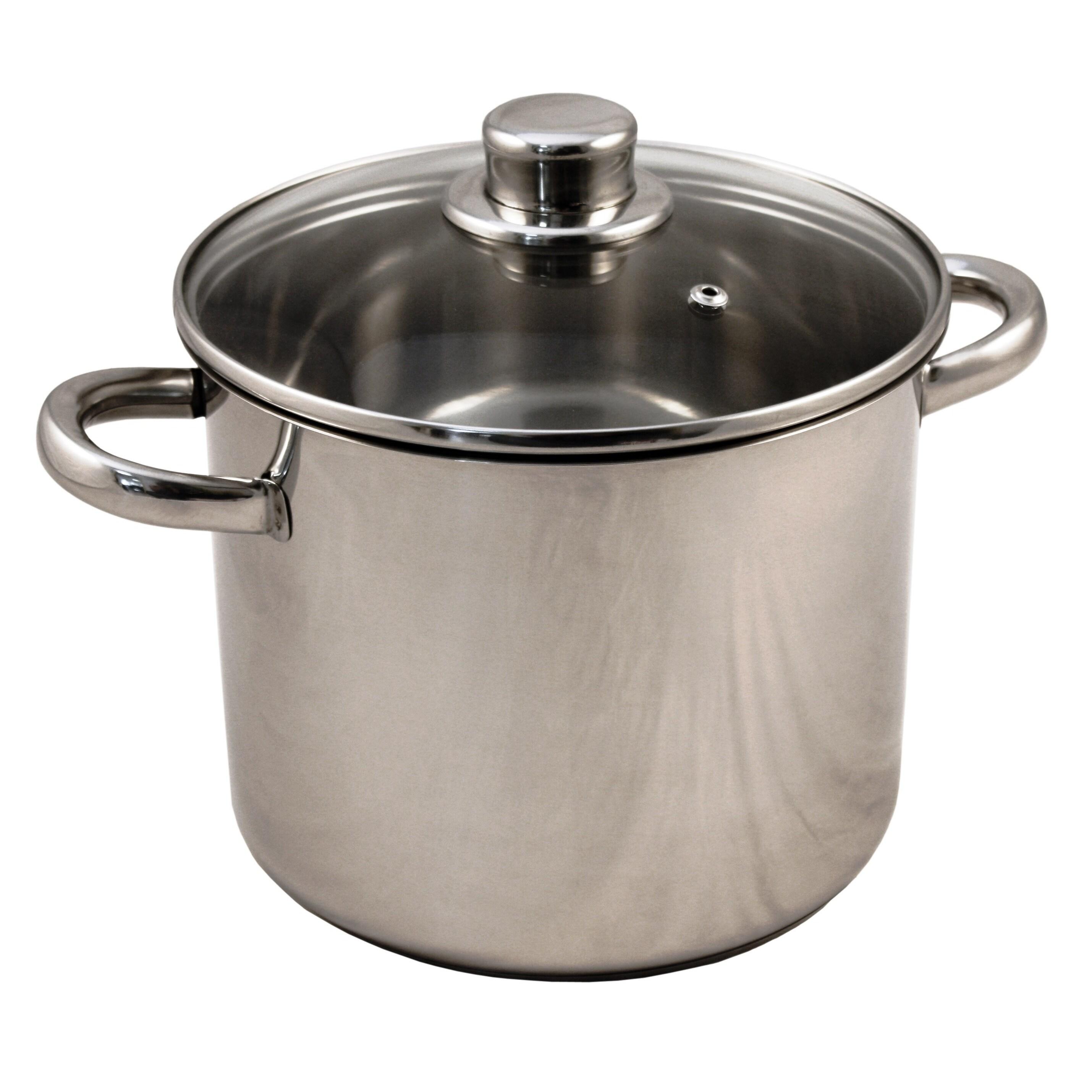 Traiteur 28cm 13,5l inox + couvercle en verre