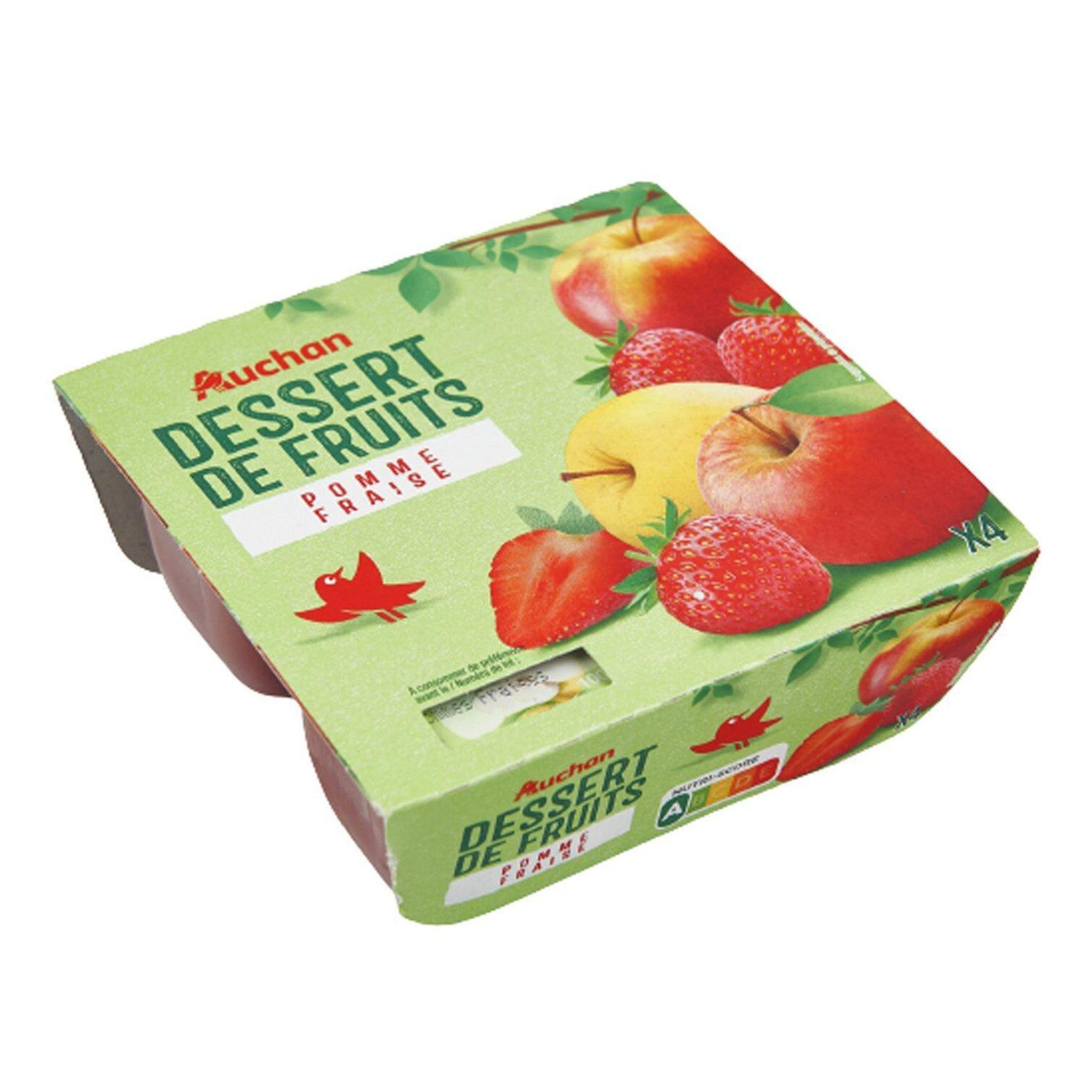 Voir la diapositive 3 : AUCHAN Spécialité pomme fraise 4x100g
