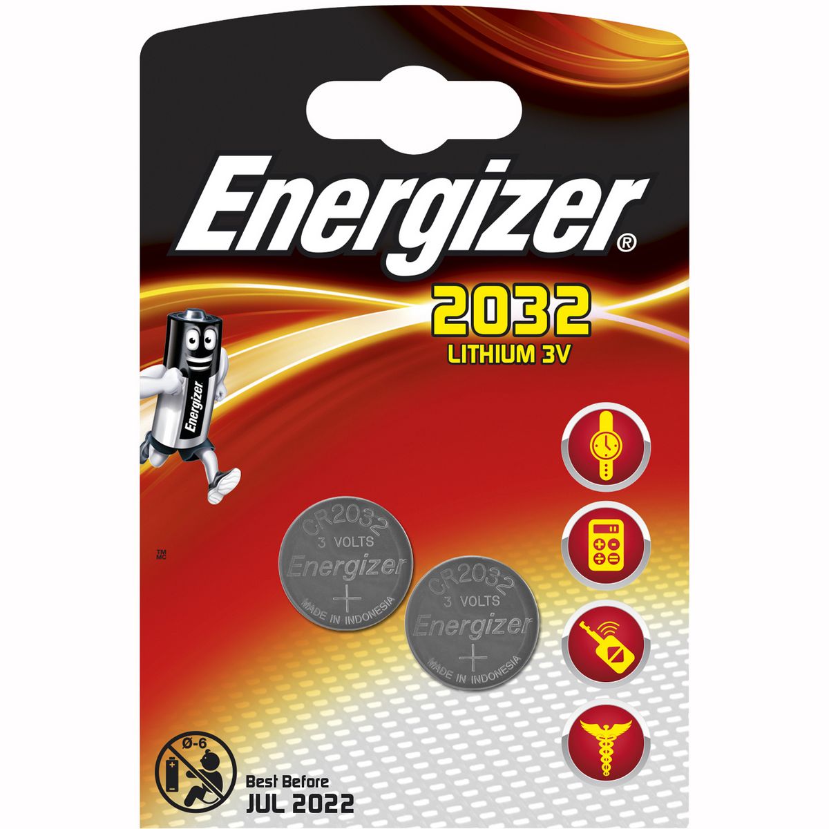 ENERGIZER Lot de 2 piles CR/2032 lithium 3v