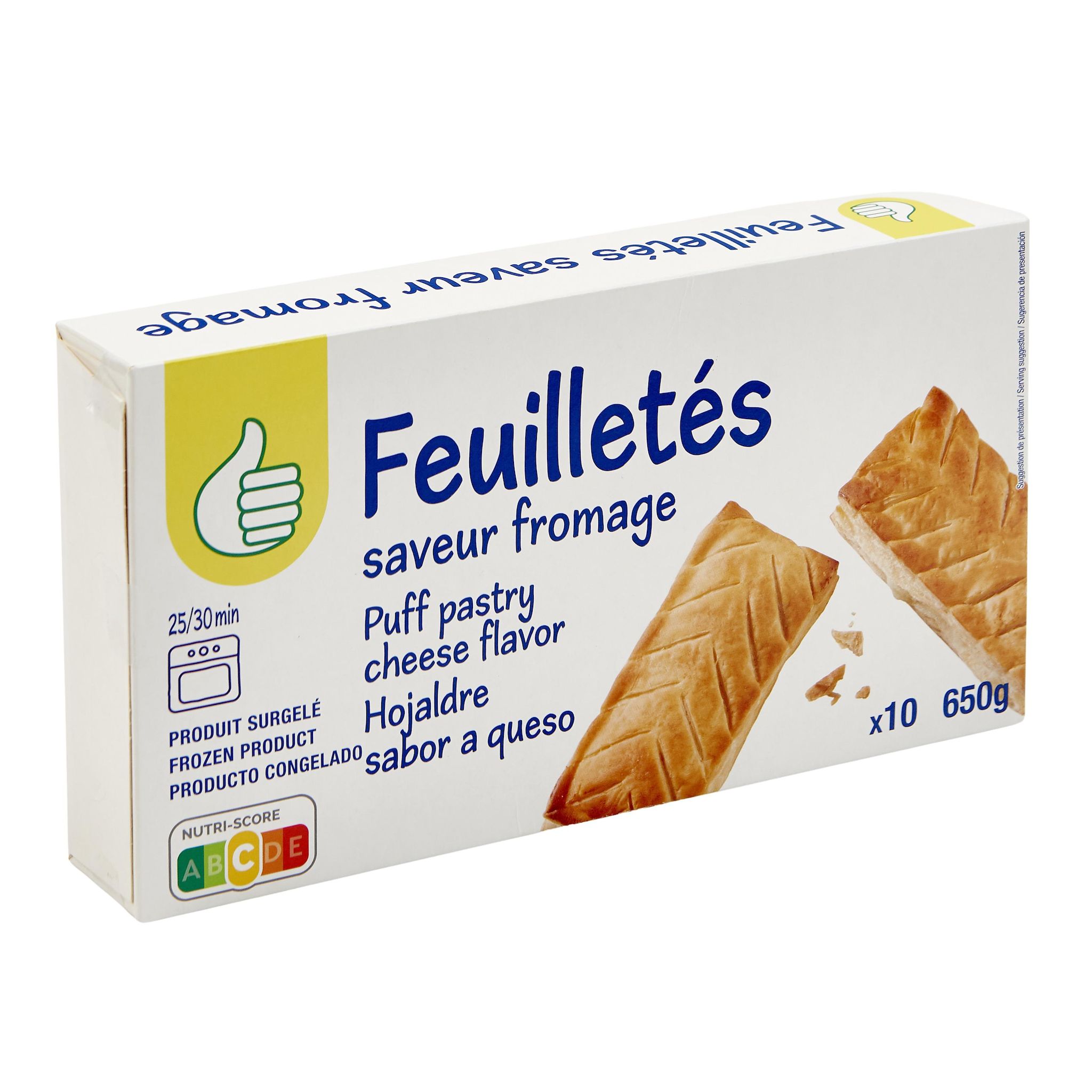 Voir la diapositive 2 : POUCE Feuilletés au fromage 10 pièces 650g