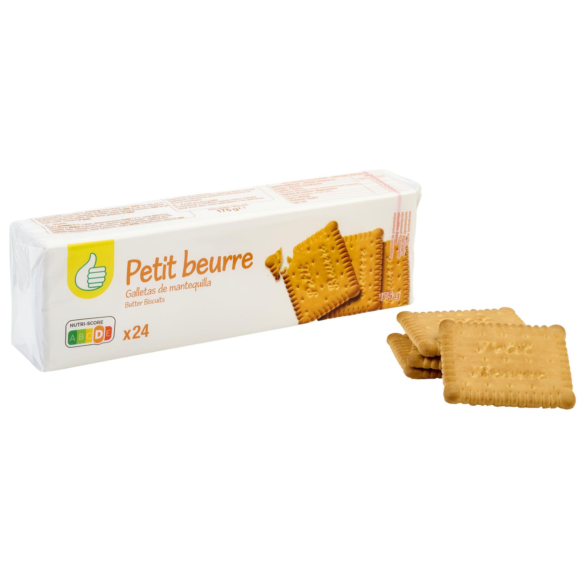 Voir la diapositive 4 : POUCE Biscuits petit beurre 24 biscuits 175g