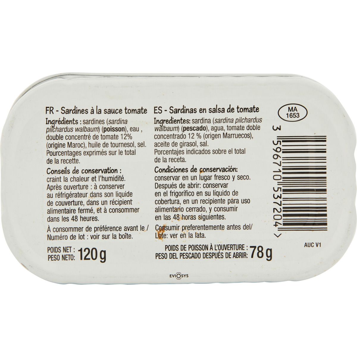 POUCE Sardines à la tomate 78g
