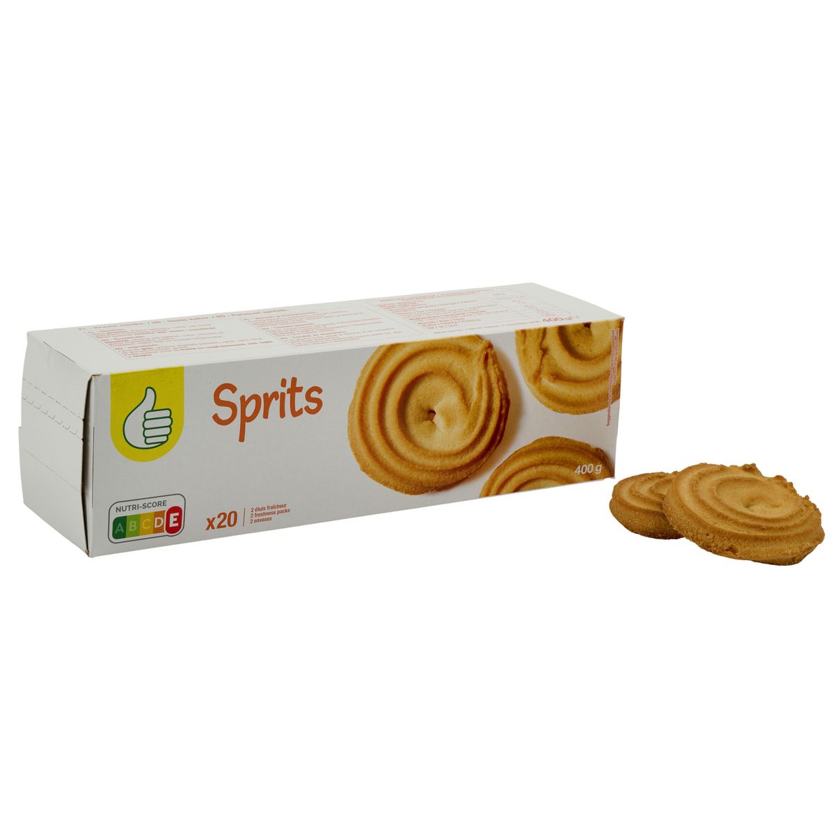 POUCE Sprits biscuits sablés 2x10 biscuits 400g