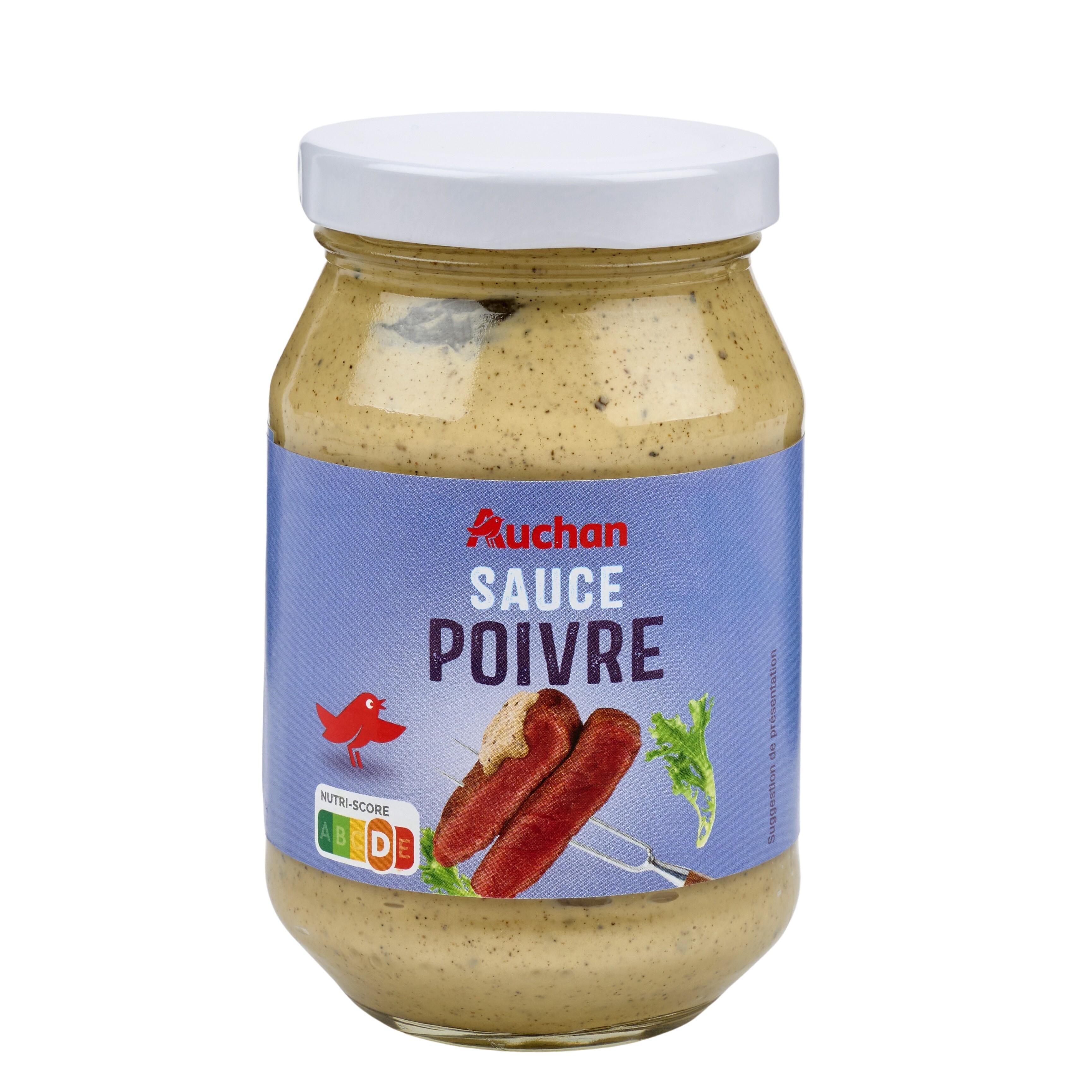 Voir la diapositive 3 : AUCHAN Sauce au poivre en bocal 240g
