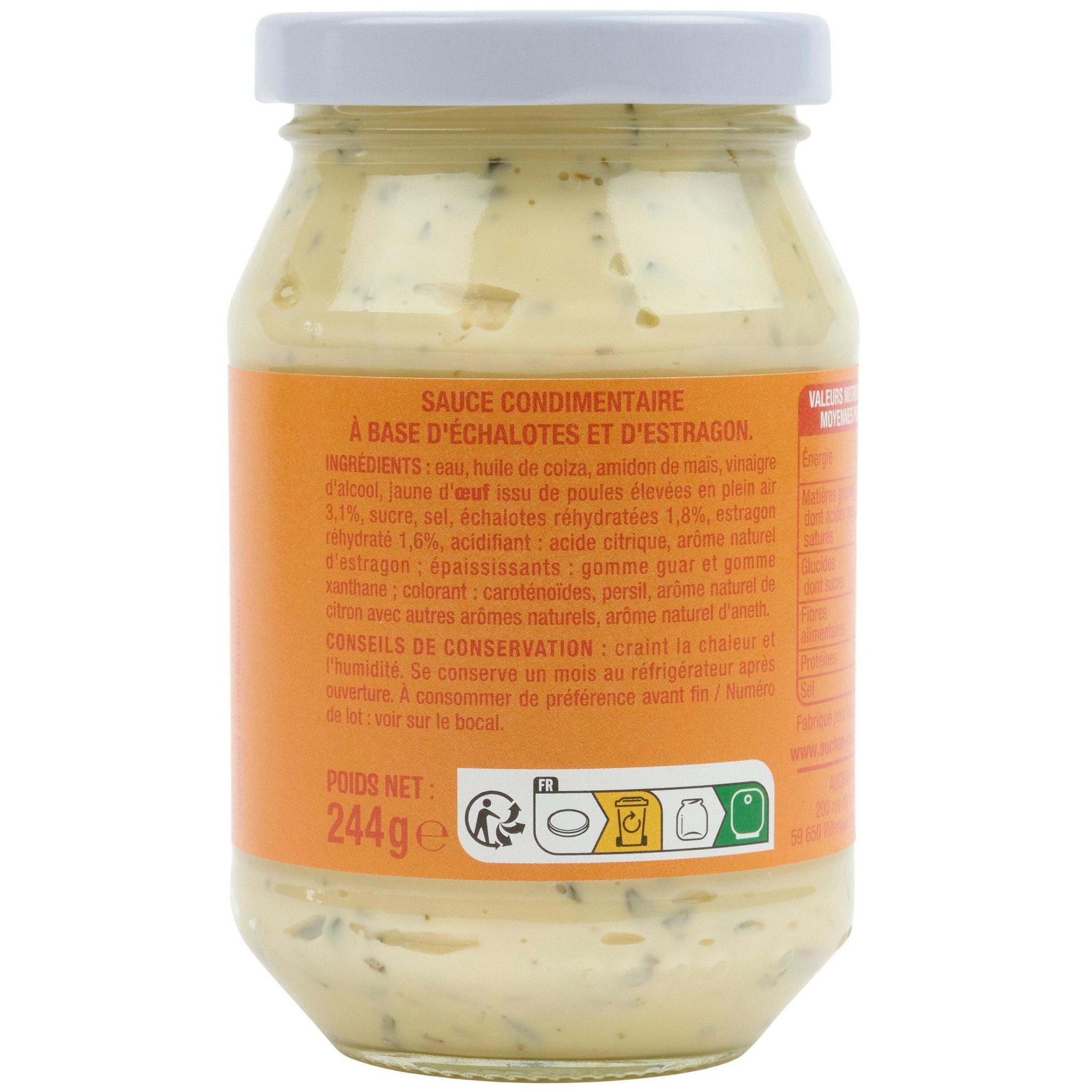 Voir la diapositive 3 : AUCHAN Sauce béarnaise 240g