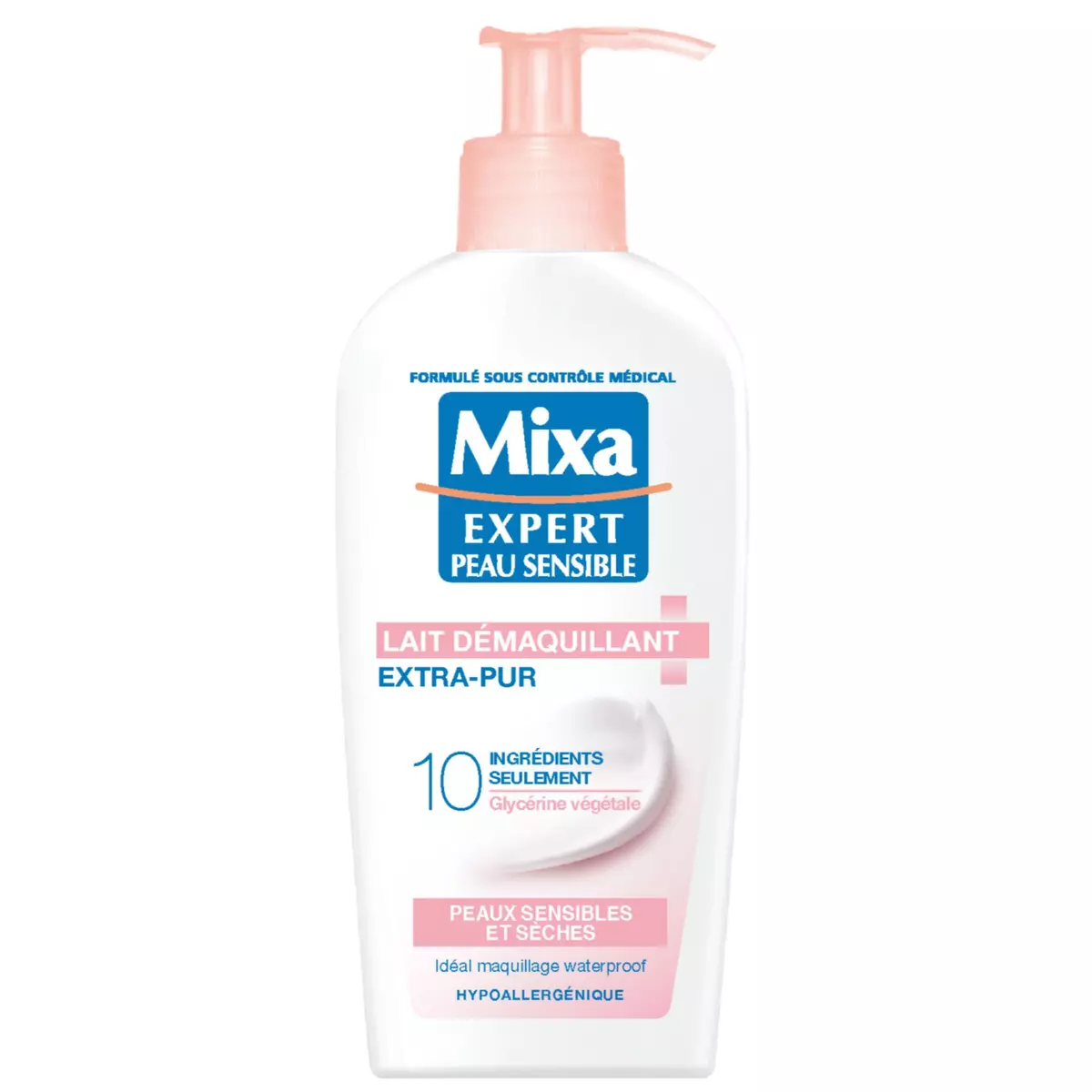 MIXA Lait démaquillant extra-pur pour peaux sensibles et sèches 200ml