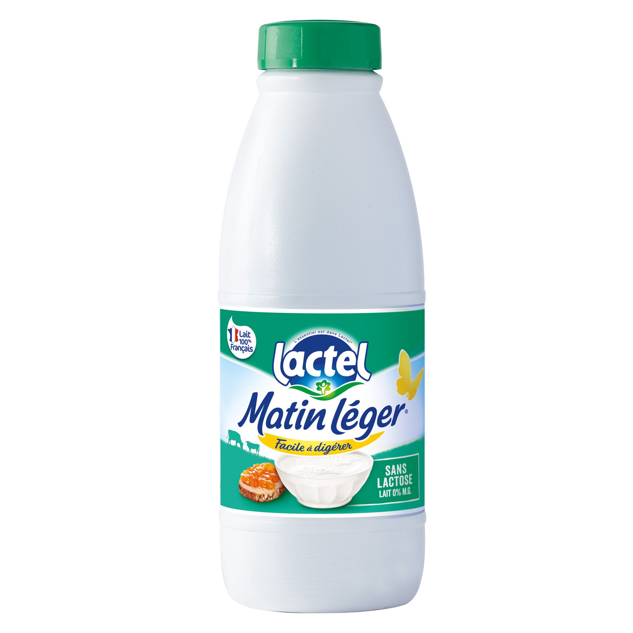 Voir la diapositive 2 : LACTEL Matin Léger Lait facile à digérer écrémé sans lactose 1L