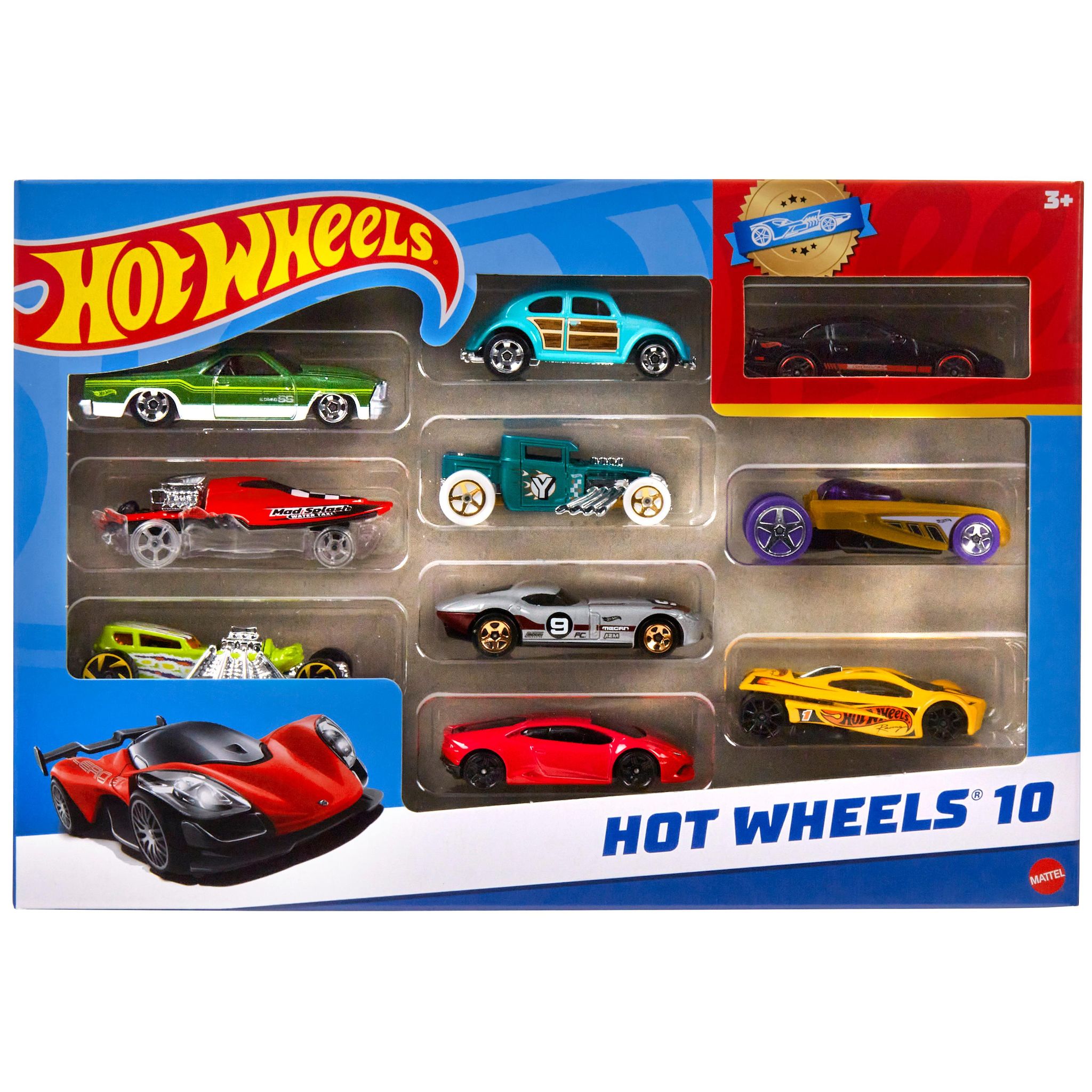Voir la diapositive 3 : MATTEL Véhicule HotWheels coffret 10 voitures