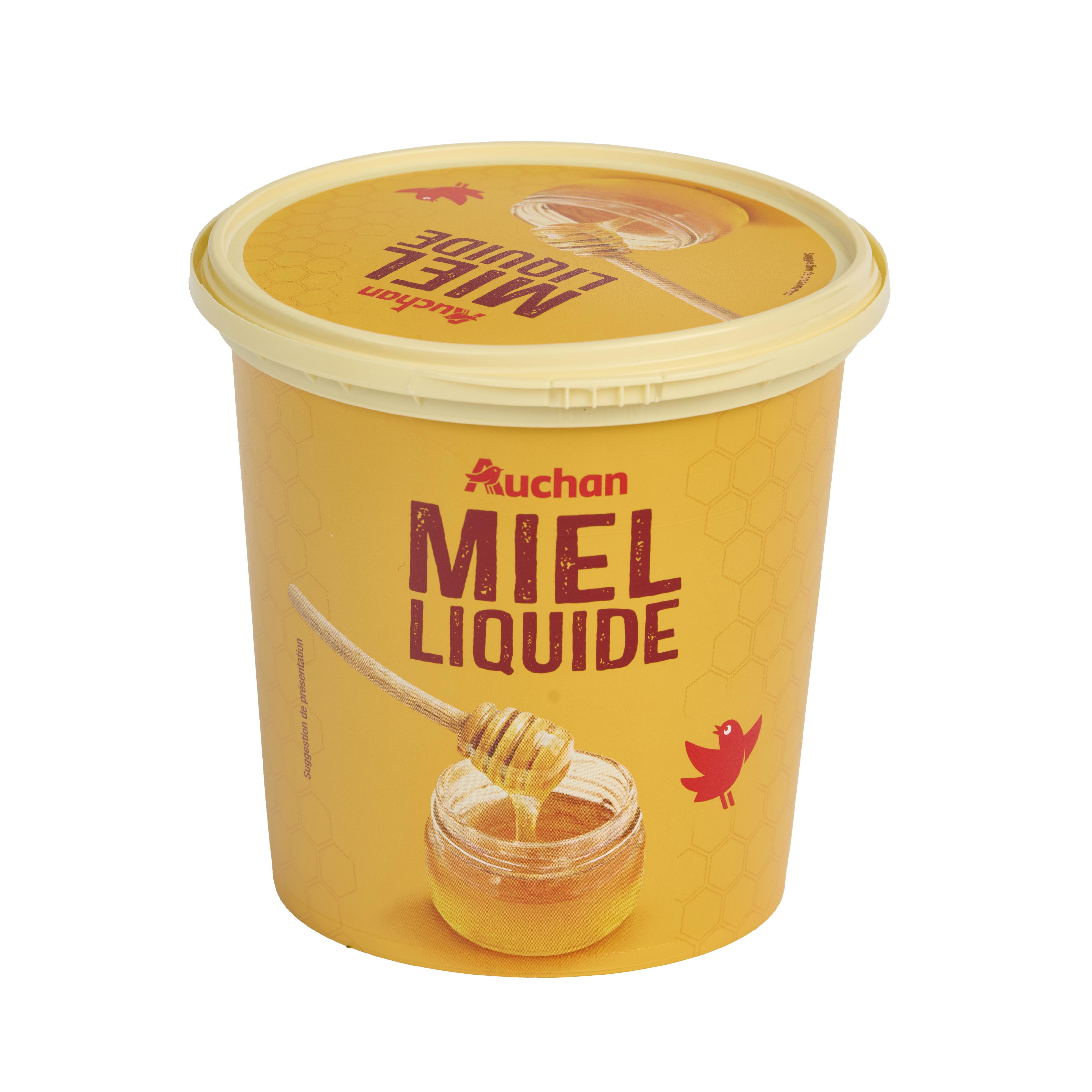Voir la diapositive 3 : AUCHAN Miel de fleurs liquide équilibré et fleuri 1kg