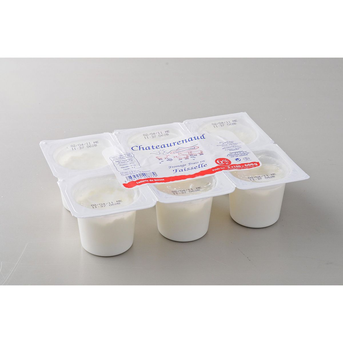 CHATEAURENAUD Fromage frais en faisselle 6x100g