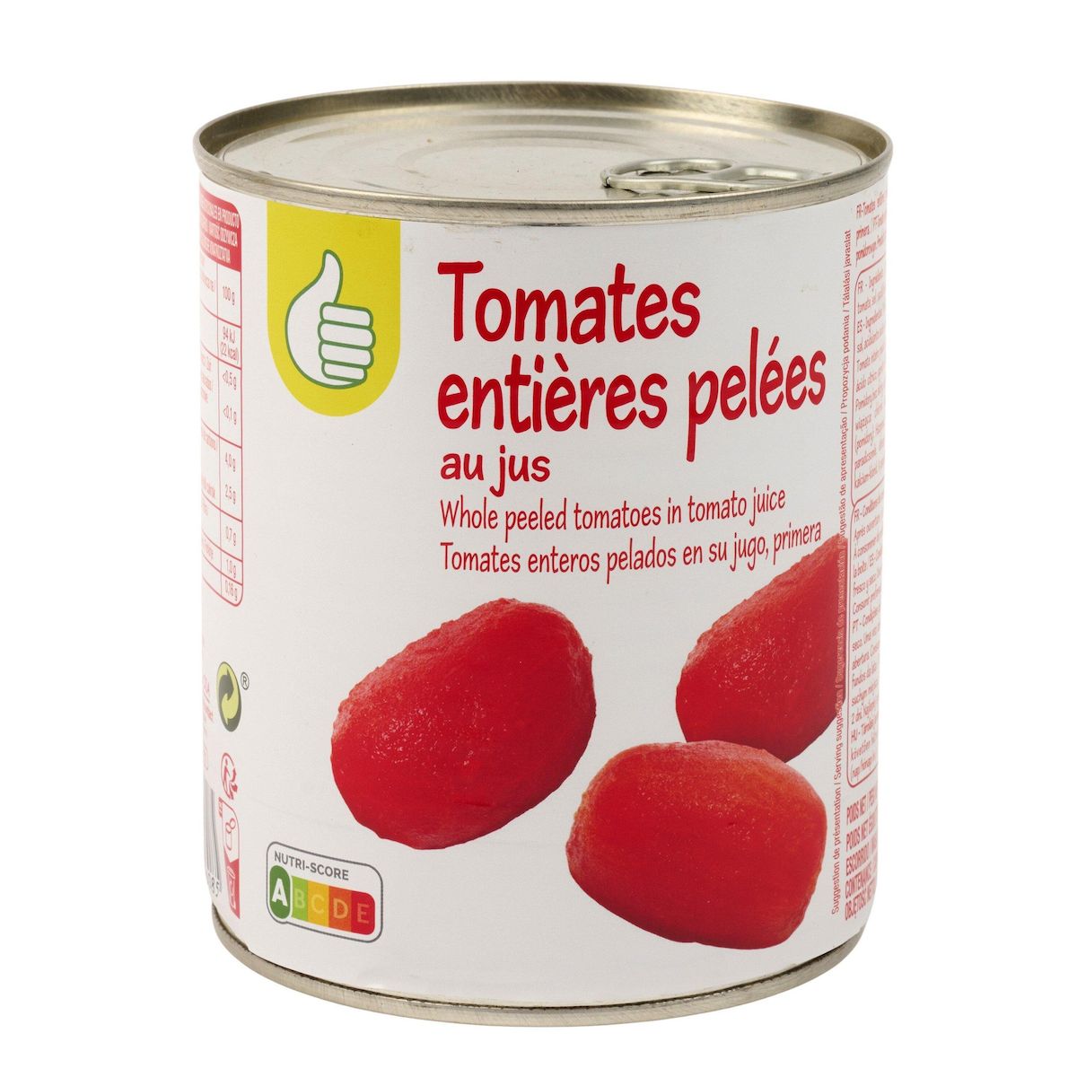POUCE Tomates entières pelées au jus 480g