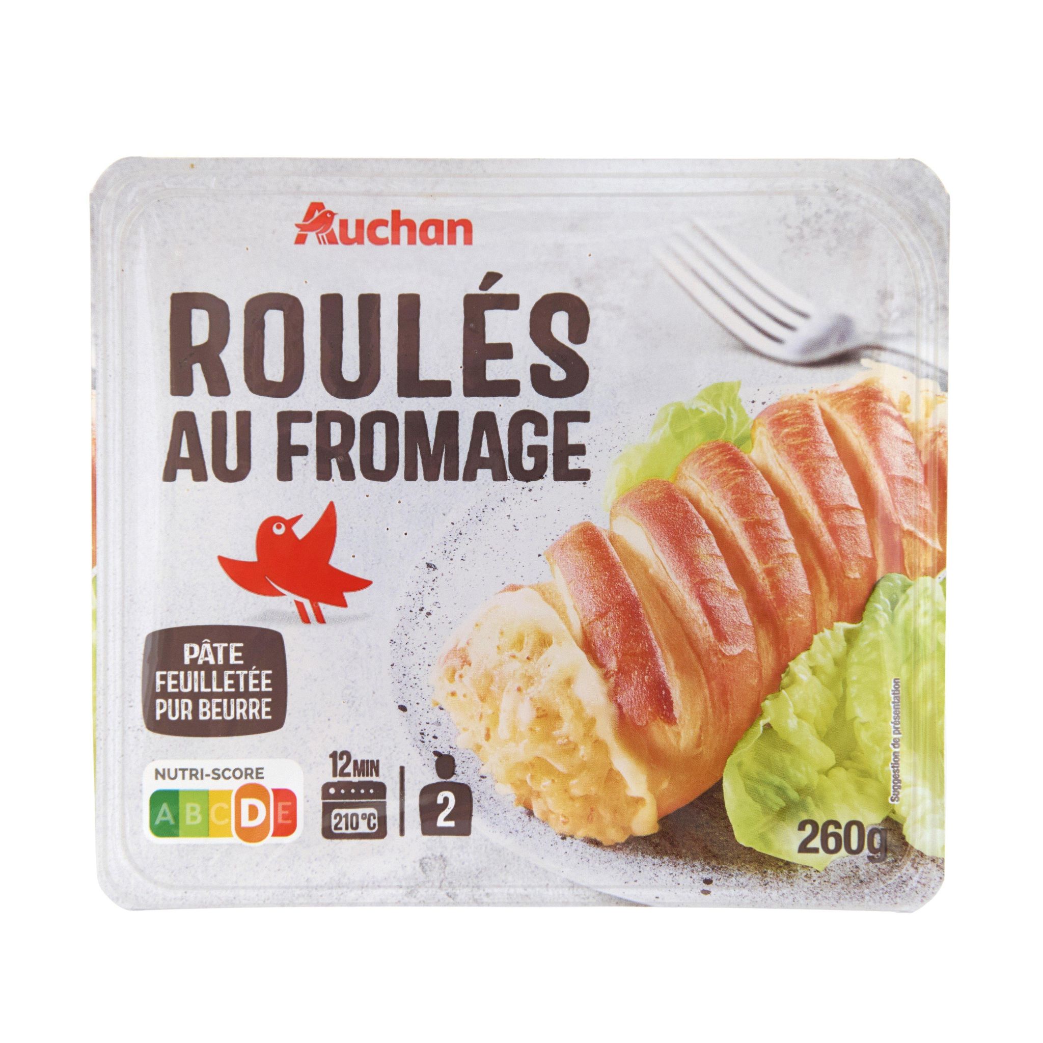 Voir la diapositive 2 : AUCHAN Roulé au fromage 2 pièces 260g
