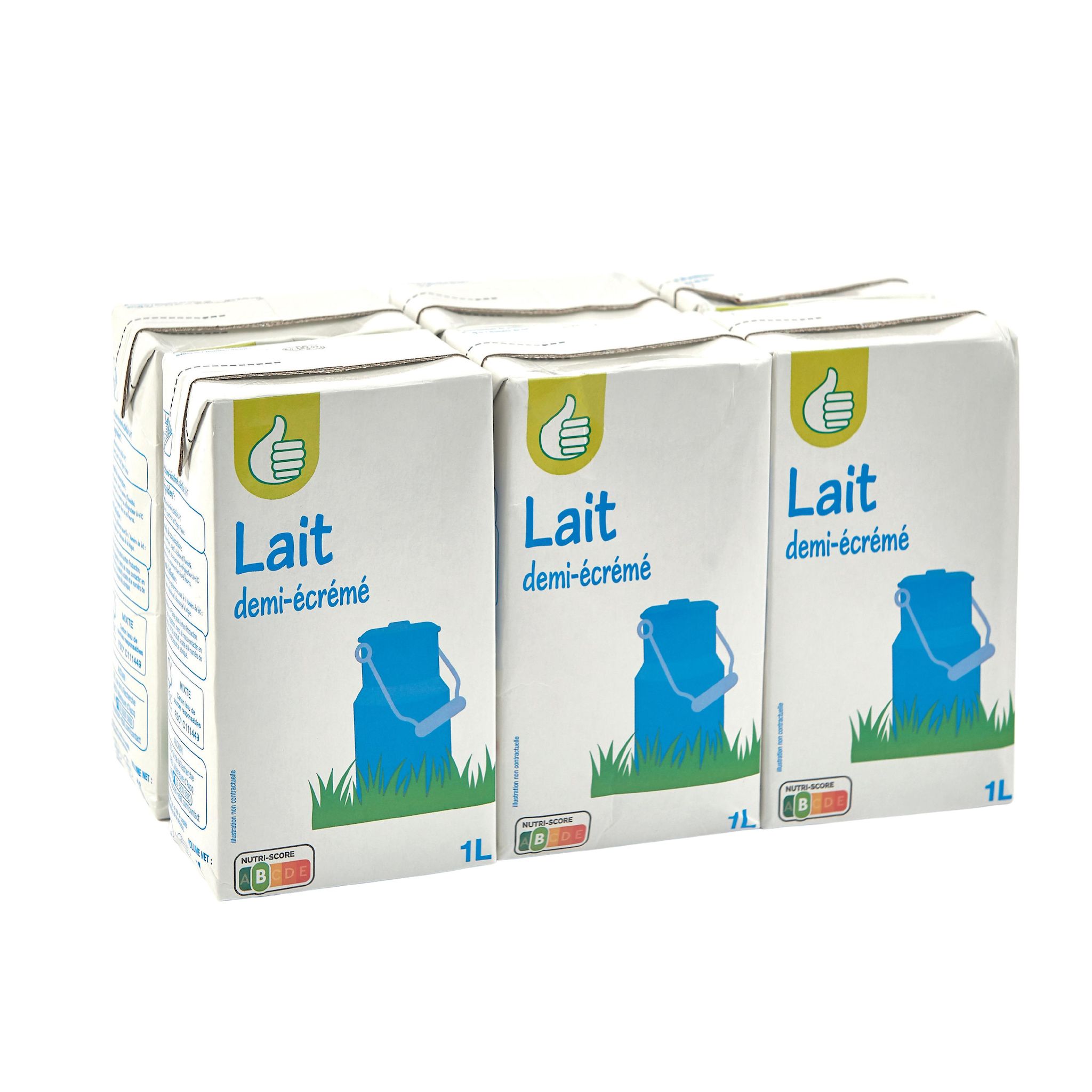 Voir la diapositive 3 : POUCE Lait demi-écrémé UHT 6x1L