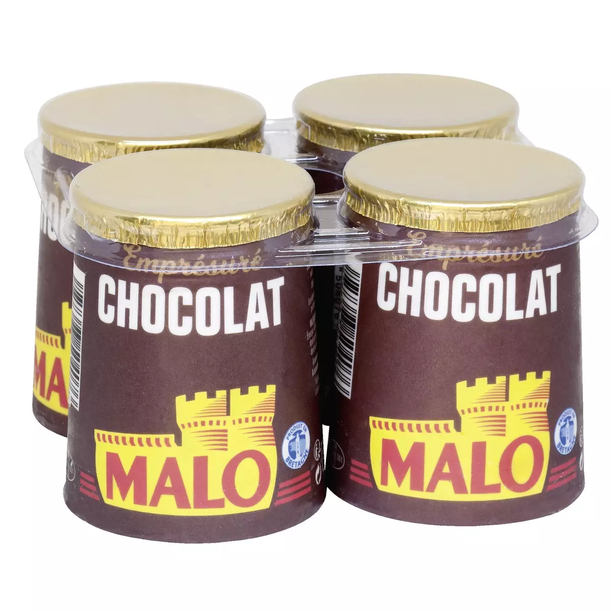 MALO Yaourt emprésuré au chocolat 4x125g