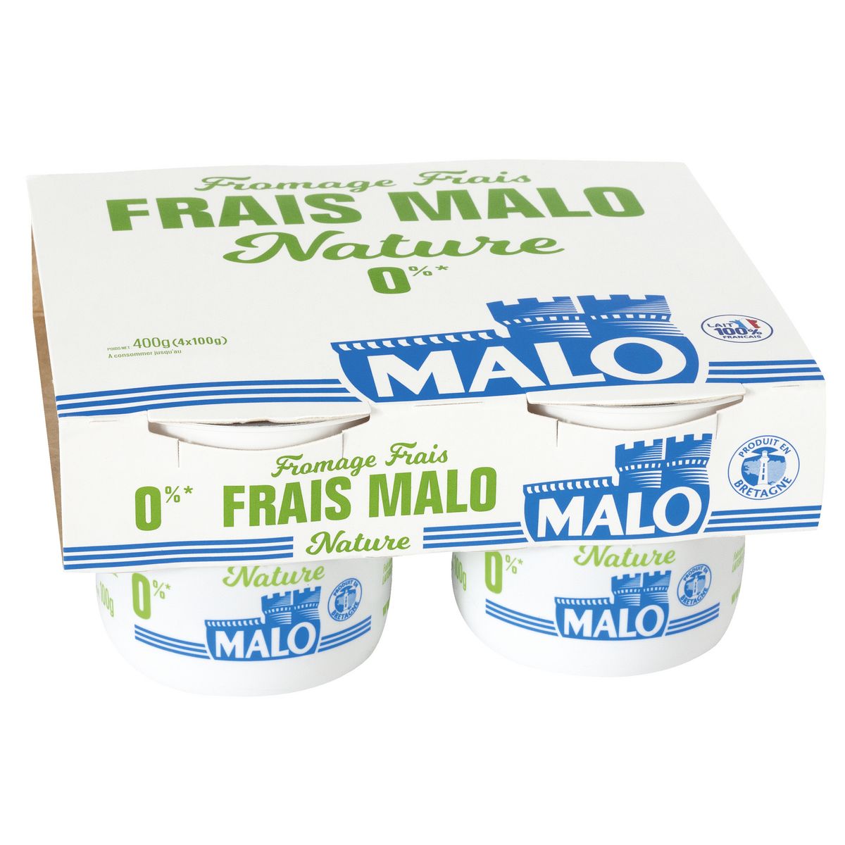 MALO Fromage frais 0 % MG 4x100g