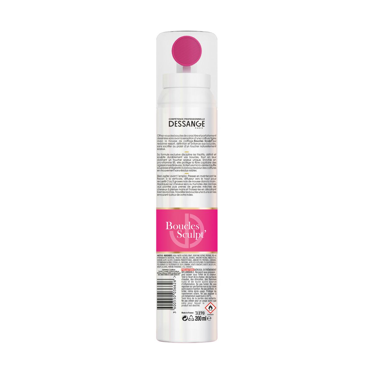 DESSANGE Mousse de coiffage sculptante pour cheveux bouclés et ondulés 200ml