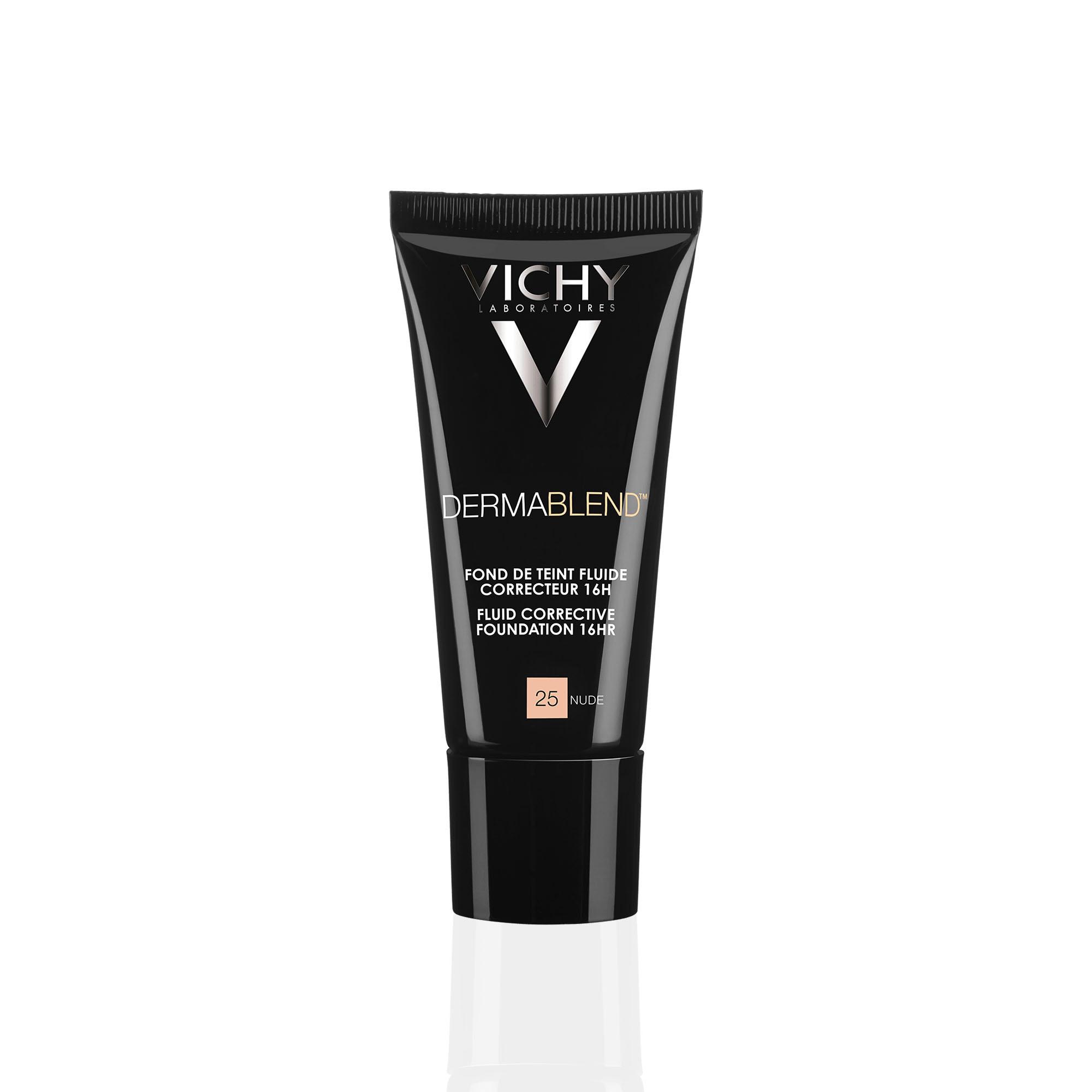 Voir la diapositive 2 : VICHY Dermablend Fond de teint fluide correcteur16h Teinte Nude 25 30ml