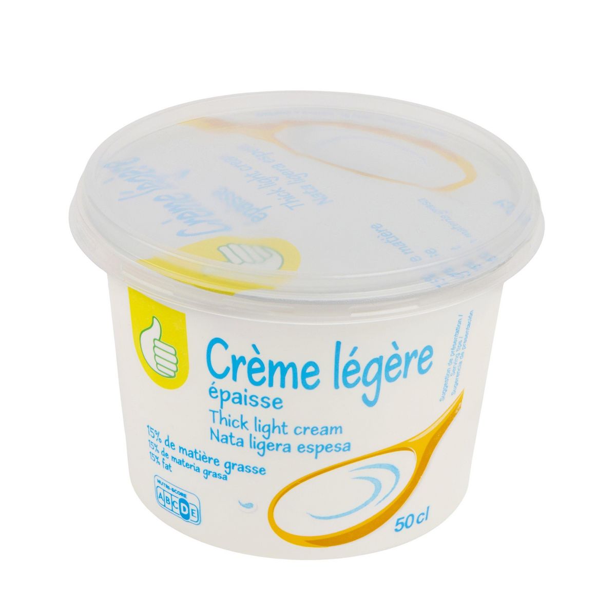 POUCE Crème fraîche épaisse légère 15%MG 50cl