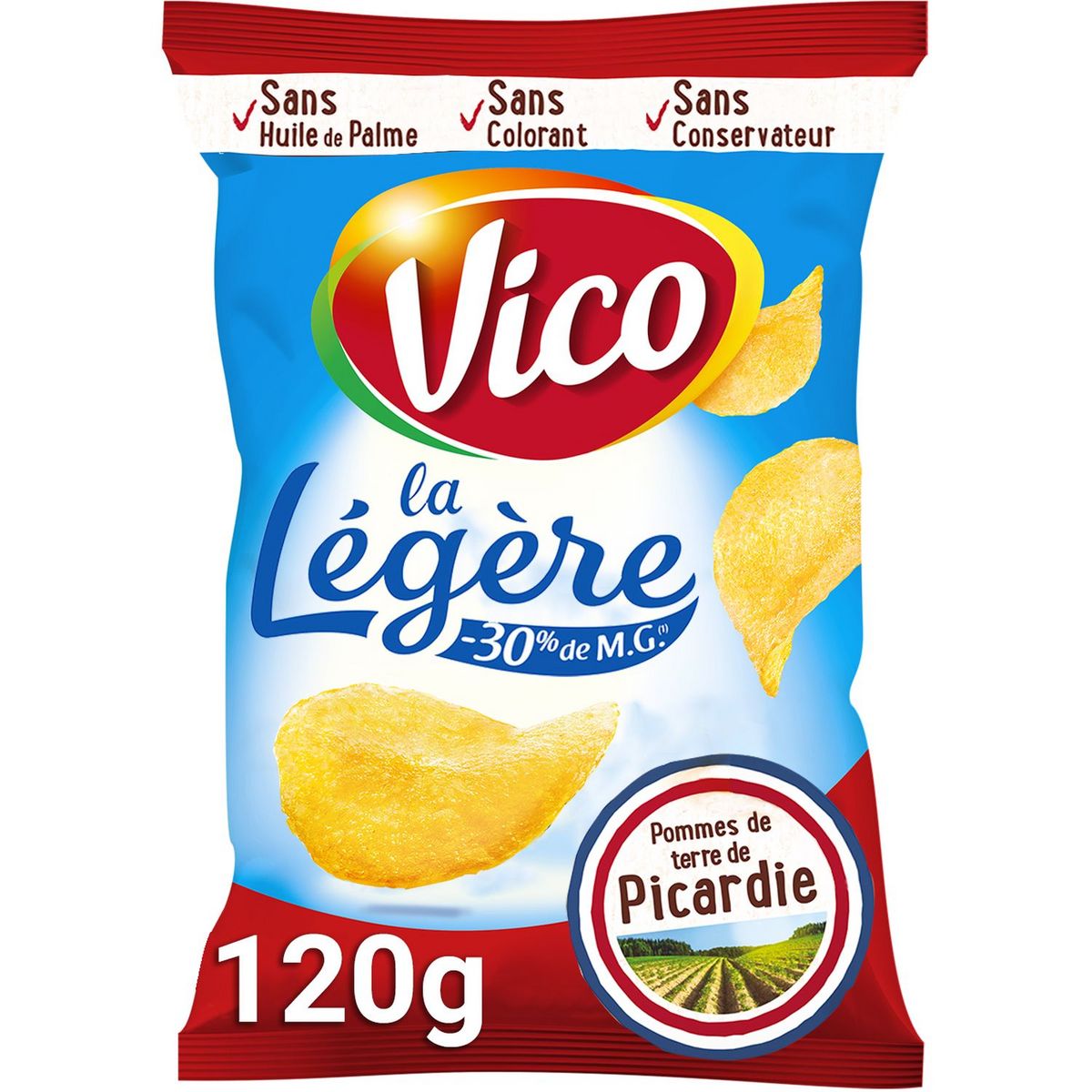 VICO Chips légères finement salées -30% MG 120g