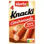 HERTA Knacki gourmande saucisse pur porc 4 pièces 280g