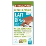 ETHIQUABLE Tablette de chocolat au lait noix de coco bio 1 pièce 100g