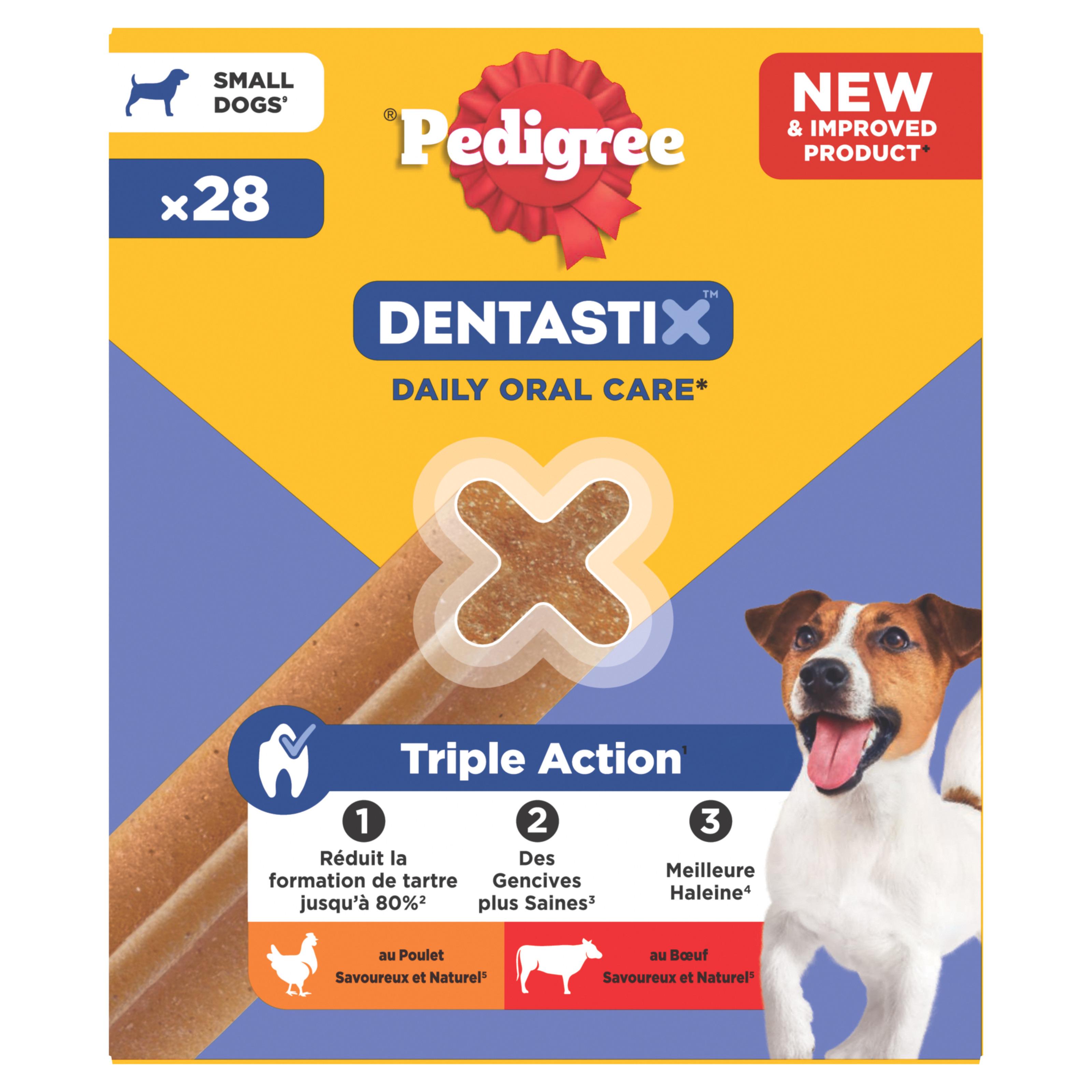 Voir la diapositive 2 : PEDIGREE Dentastix batônnets hygiène bucco-dentaire pour petit chien 28 sticks 720g