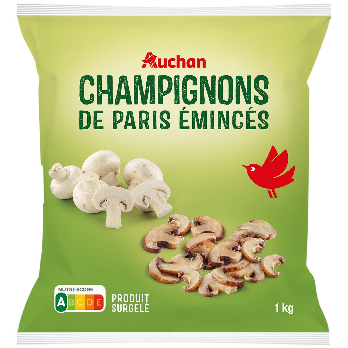 AUCHAN Champignons de Paris émincés 1kg
