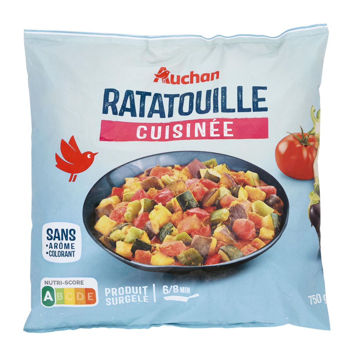 AUCHAN Ratatouille cuisinée 5 portions 750g