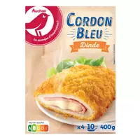 Cordon bleu bacon/dinde PERE DODU : la boite de 2 - 200 g à Prix
