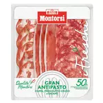 MONTORSI Plateau de charcuteries italiennes : coppa, prosciutto, salame 120g