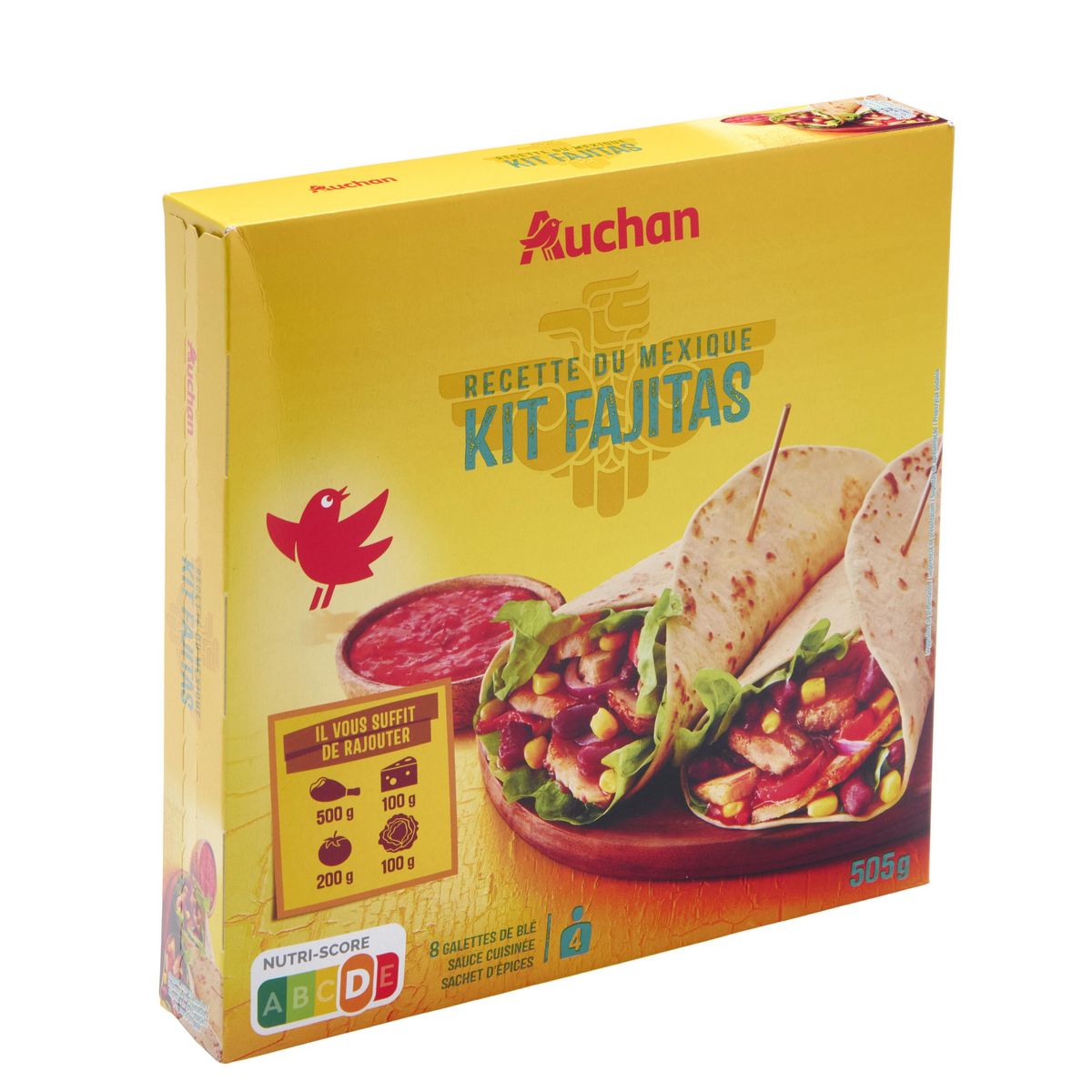 AUCHAN Kit pour fajitas 4 personnes 505g