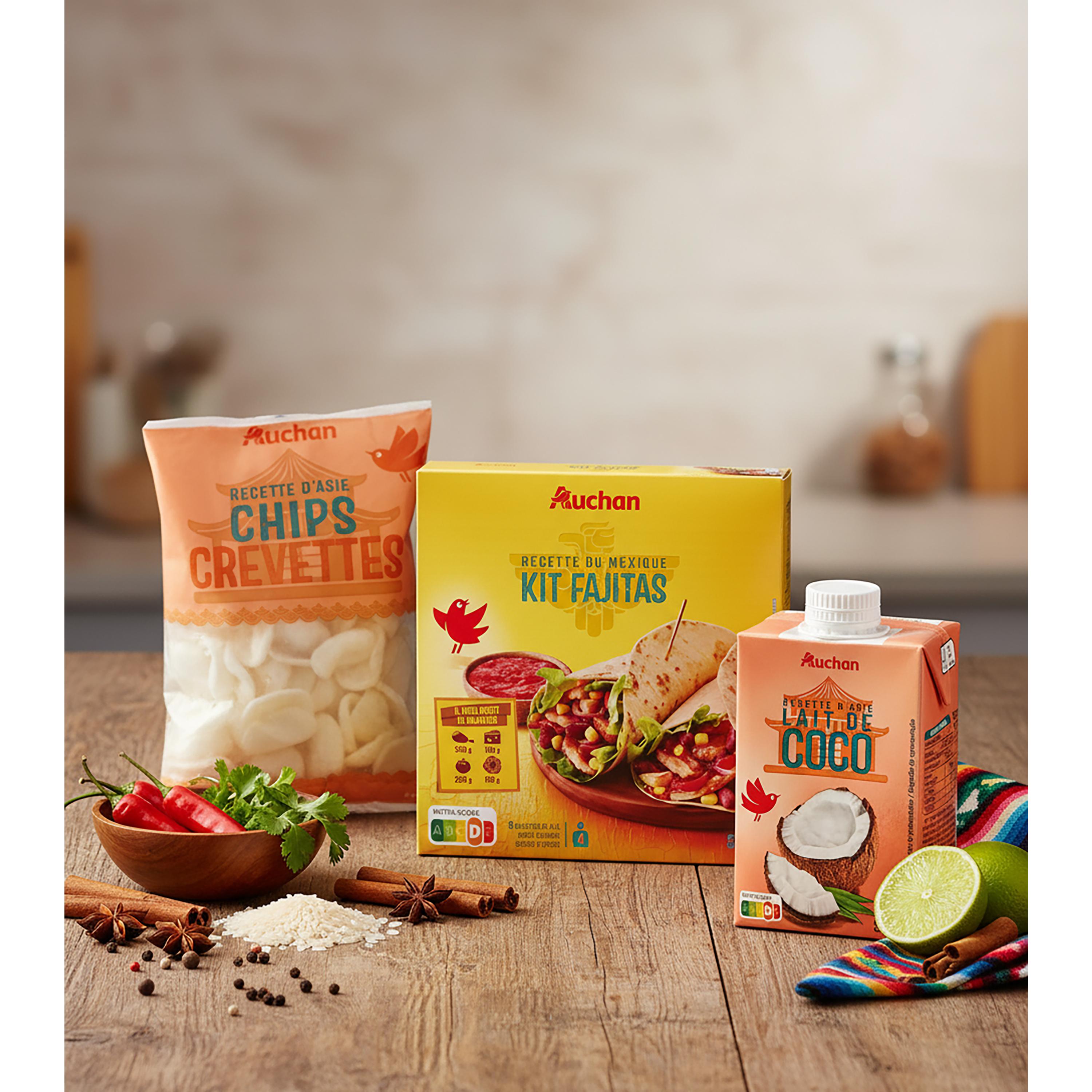 Voir la diapositive 4 : AUCHAN Kit pour fajitas 4 personnes 505g