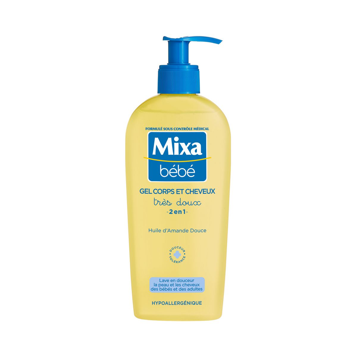 MIXA BEBE Gel très doux corps et cheveux à l'huile d'amande douce 250ml