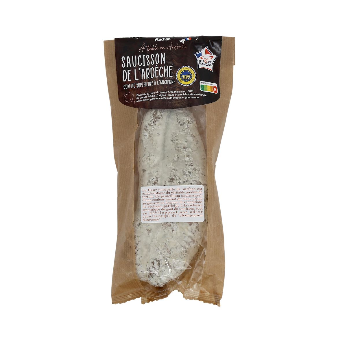 AUCHAN TERROIR Saucisson de l'Ardèche IGP 280g