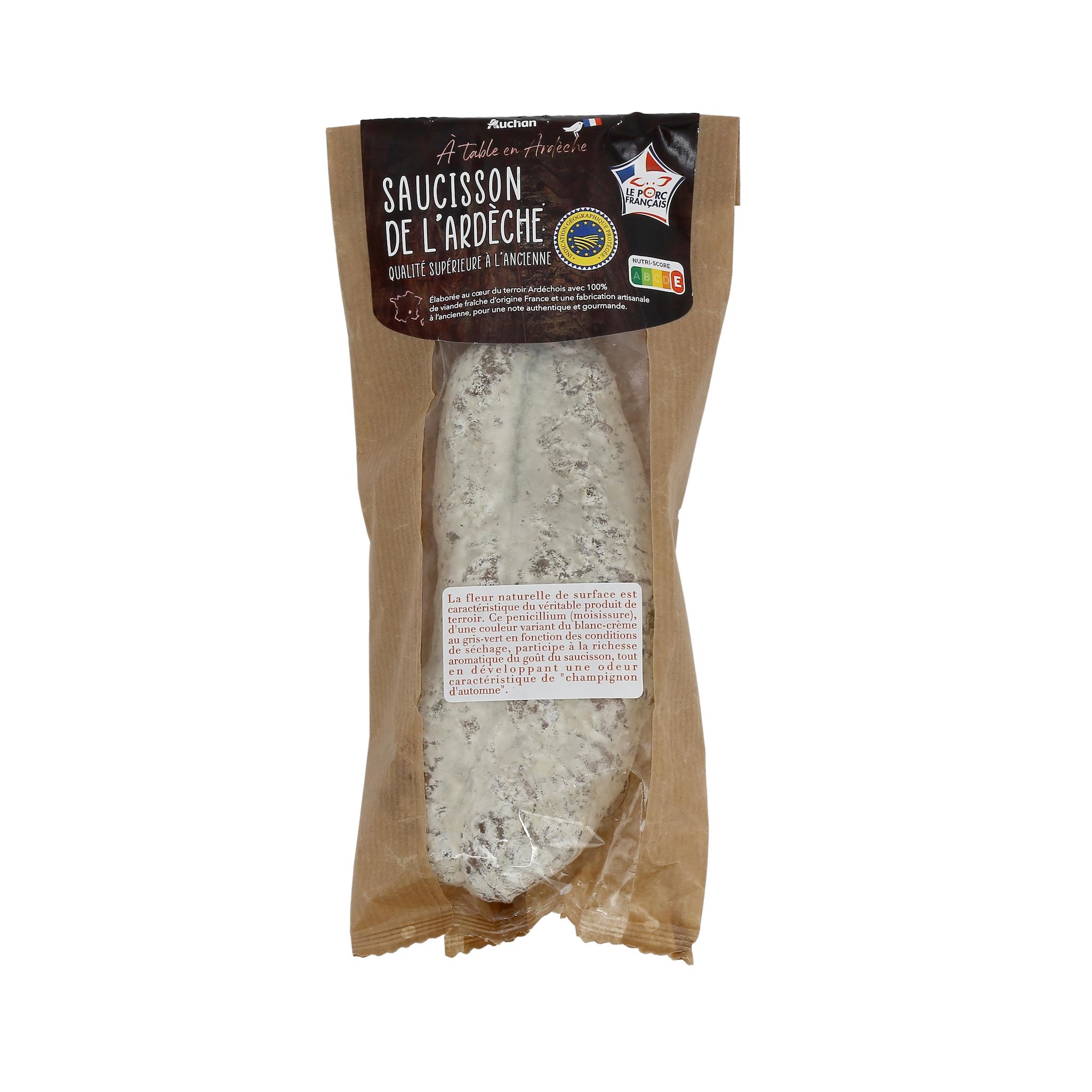 Voir la diapositive 2 : AUCHAN TERROIR Saucisson de l'Ardèche IGP 280g