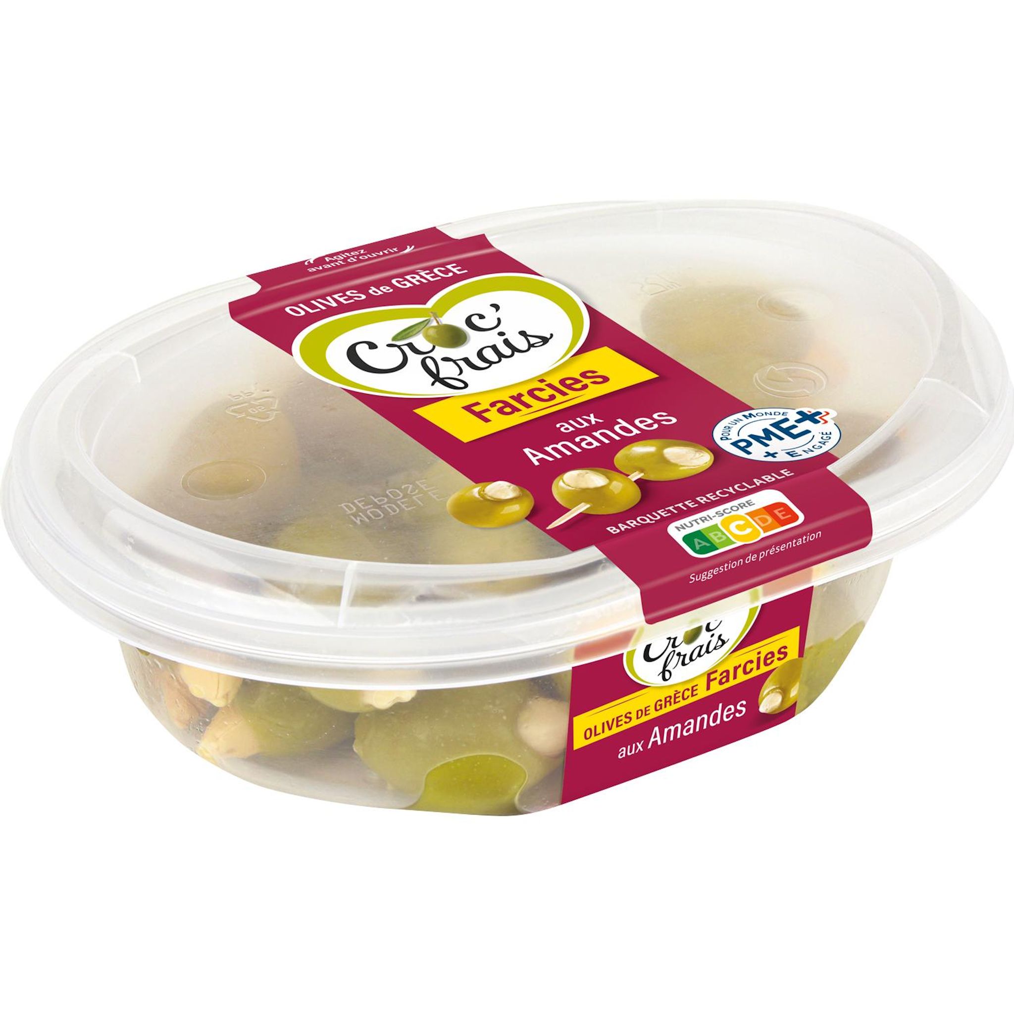 Voir la diapositive 2 : CROC'FRAIS Olives farcies aux amandes 200g