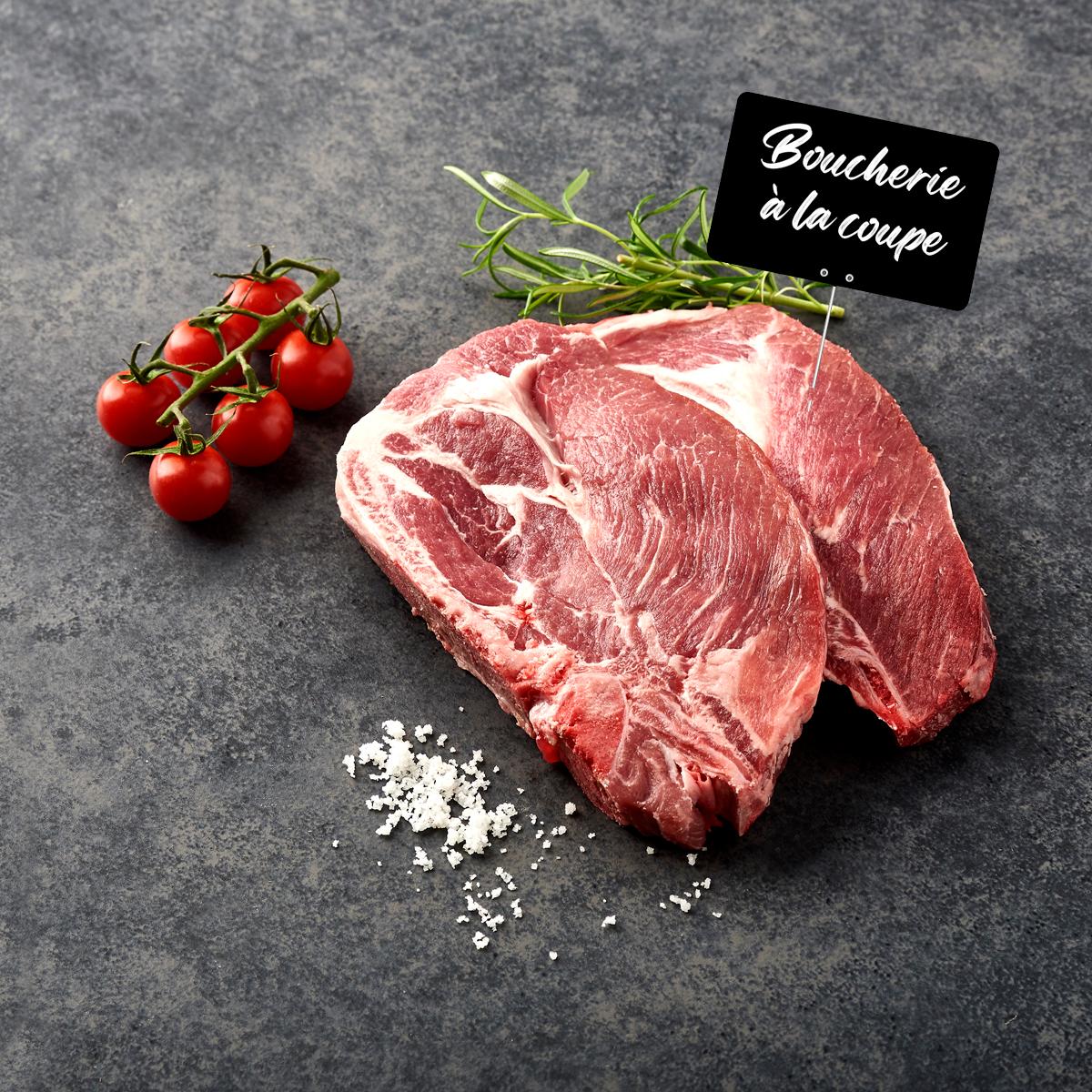 MON BOUCHER Échine de porc avec os à griller Label Rouge 2 portions 360 g à 520 g